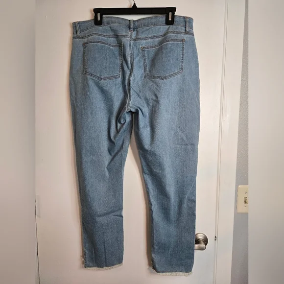 Eileen Fisher Frost Slim Ankle Jean New With Tag Sz 14